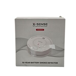 X-Sense SD2J0AX‎ 10-Year Battery Smoke Detector White Contemporary Open Box